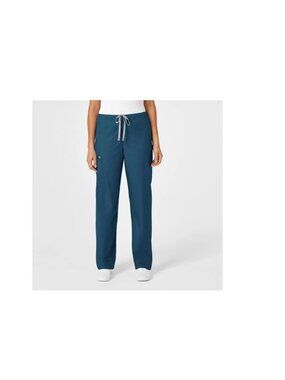 WonderWink WonderWork Stretch Women's Scrub Pants With Pockets - Caribbean-MED